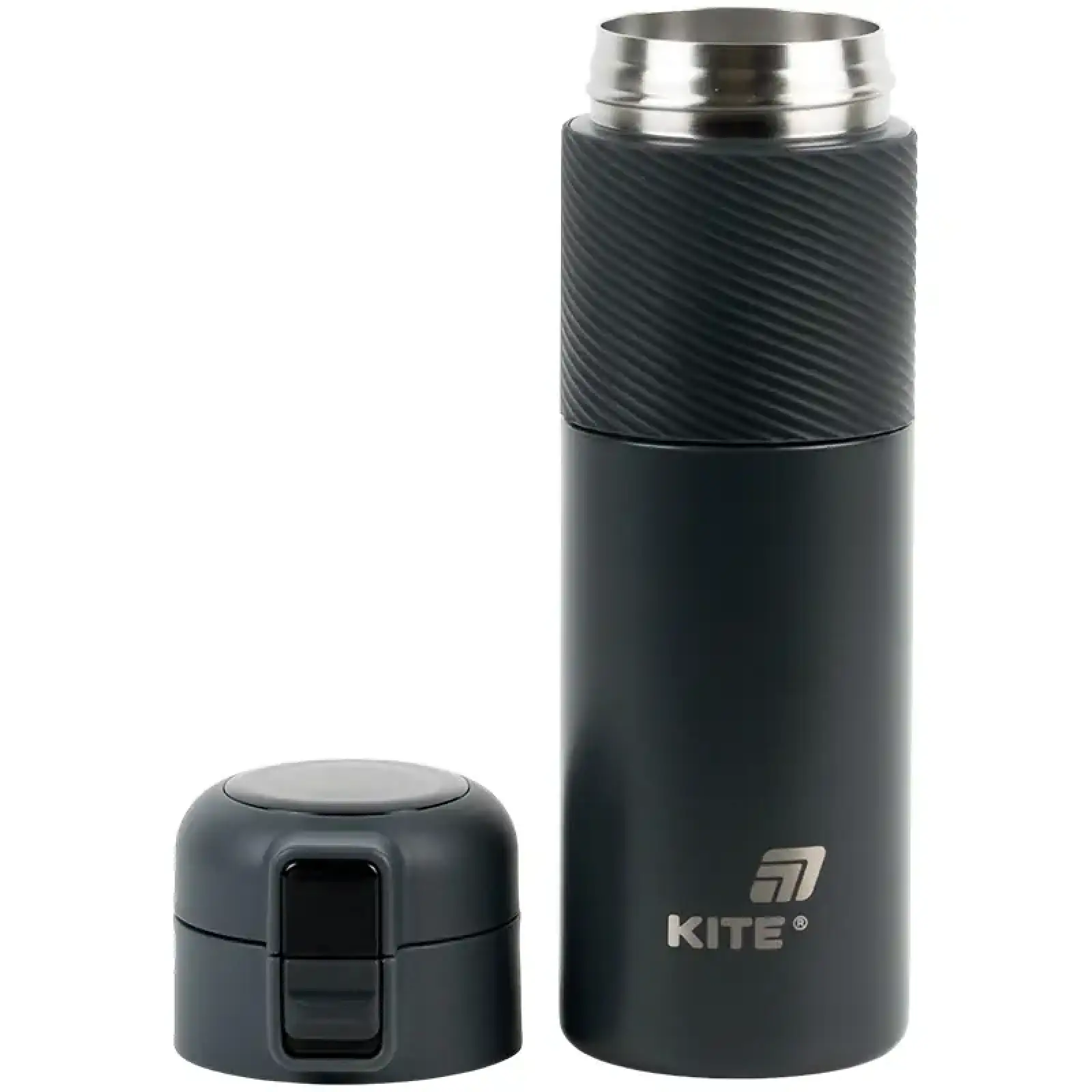 Термос з термодатчиком 450 мл, темно-сірий KITE K26-1227-2