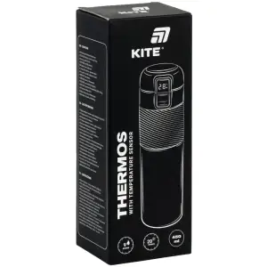 Термос з термодатчиком 450 мл, темно-сірий KITE K26-1227-2