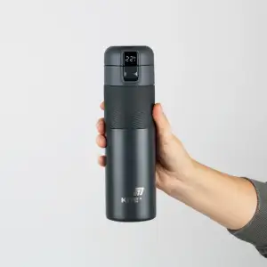 Термос з термодатчиком 450 мл, темно-сірий KITE K26-1227-2