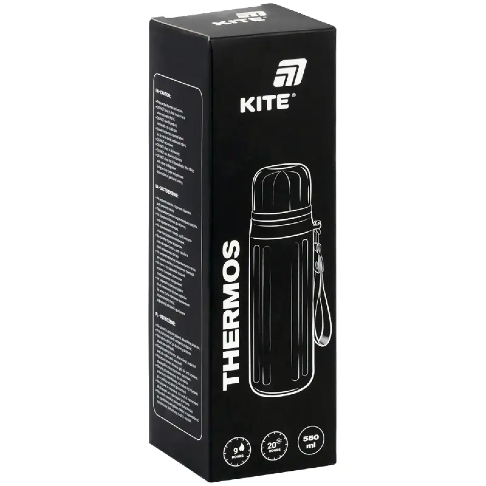 Термос 550 мл, білий KITE K26-1309-1