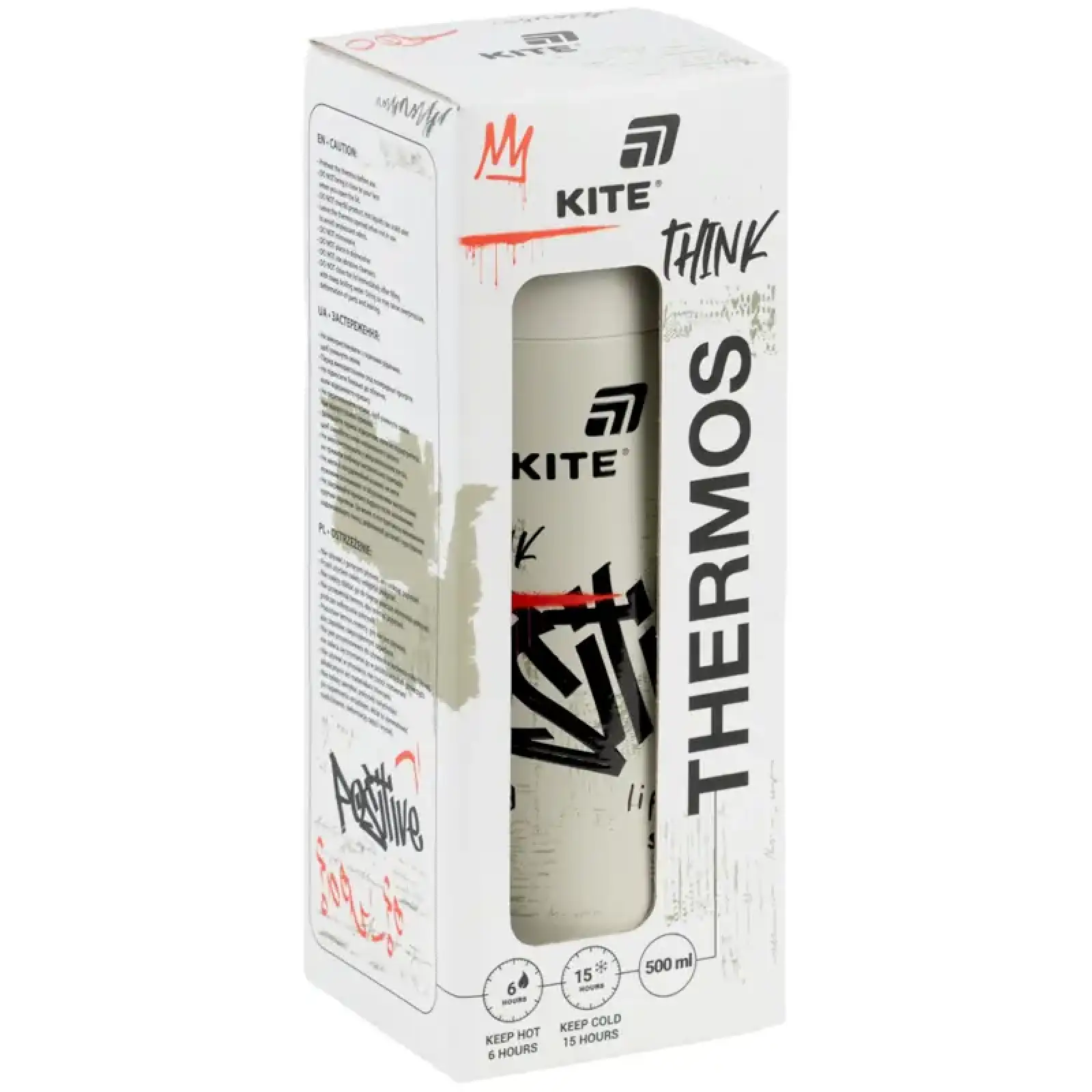 Термос, 500 мл, оливковий KITE K26-1222-5