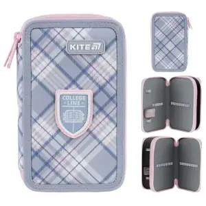 Пенал Kite 2 від., без наповнення 623 College Line Girl K25-623-1