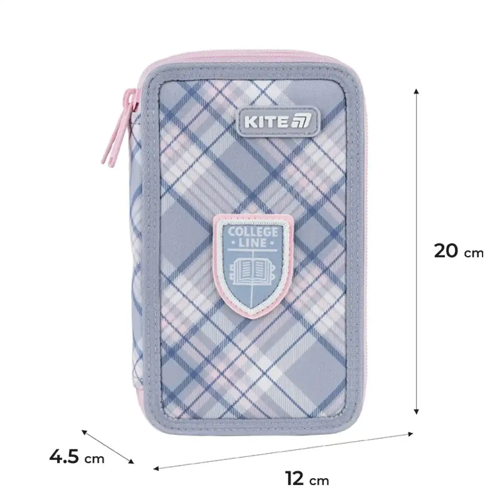 Пенал Kite 2 від., без наповнення 623 College Line Girl K25-623-1