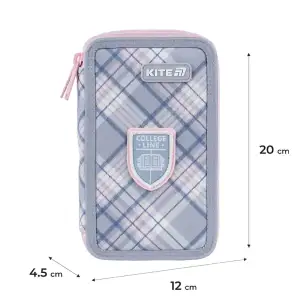 Пенал Kite 2 від., без наповнення 623 College Line Girl K25-623-1