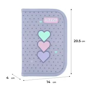 Пенал Kite 1 від., 1 відв., без наповнення 621 Lovely K26-621-3