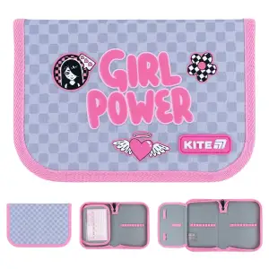Пенал Kite 1 від., 1 відв., без наповнення 621 Girl's Power K26-621-5
