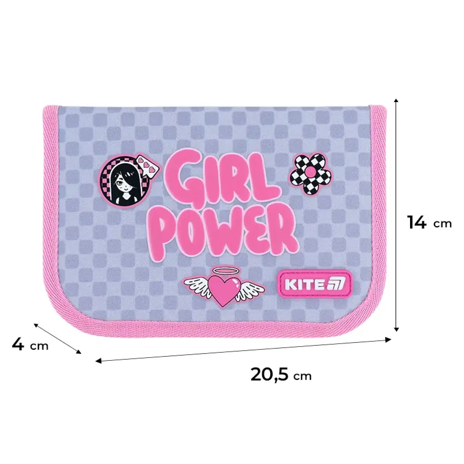 Пенал Kite 1 від., 1 відв., без наповнення 621 Girl's Power K26-621-5
