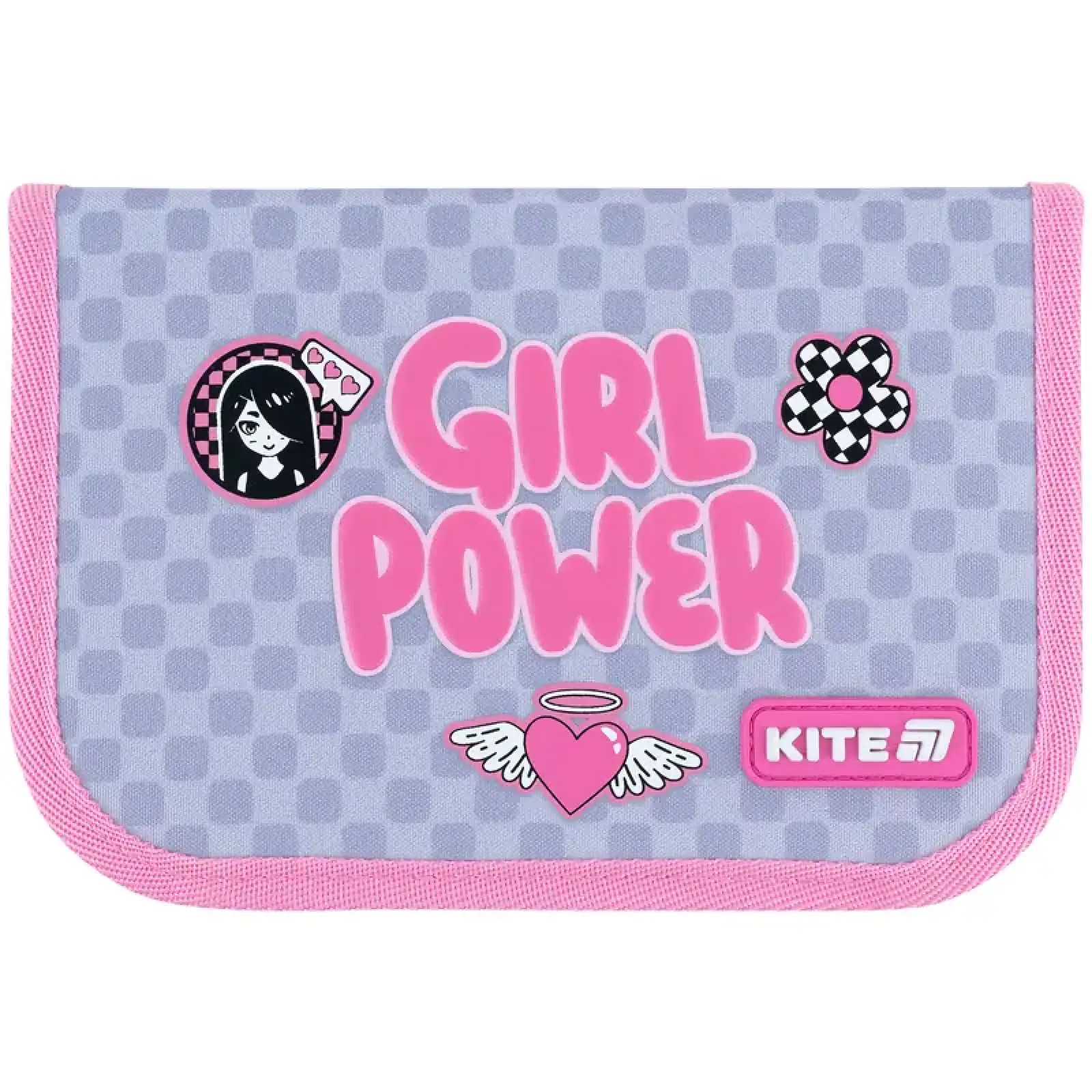 Пенал Kite 1 від., 1 відв., без наповнення 621 Girl's Power K26-621-5