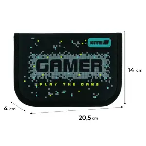 Пенал Kite 1 від., 1 відв., без наповнення 621 Play the Game K26-621-8