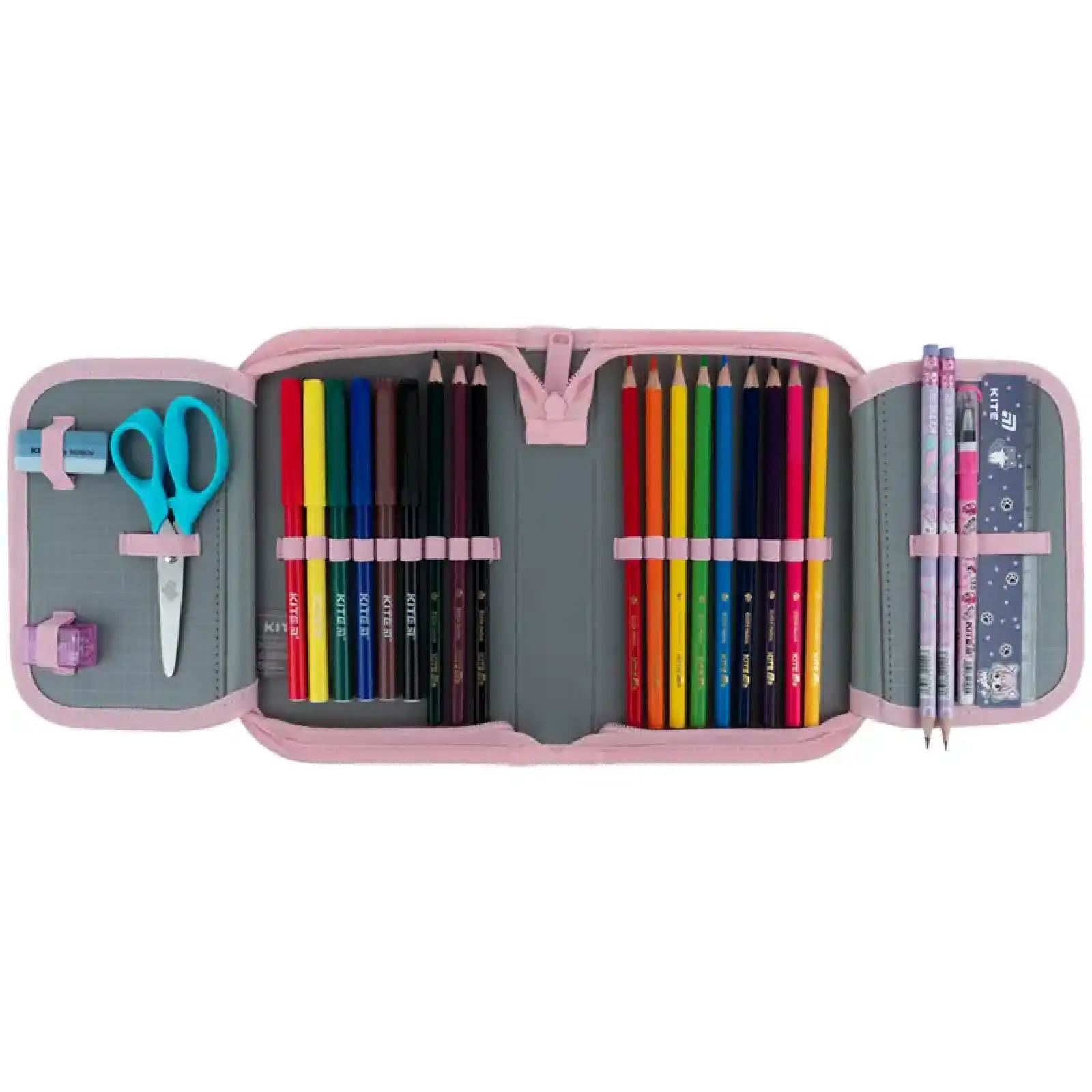 Пенал Kite 1 від., 2 відв., з наповненням 622H Dazzling K26-622H-1