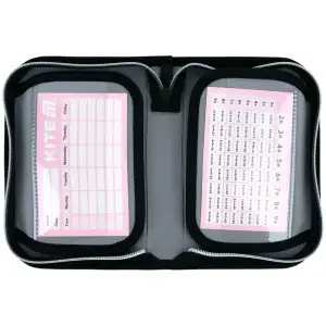 Пенал Kite 1 від., 2 відв., з наповненням 622H Black&Silver K26-622H-5