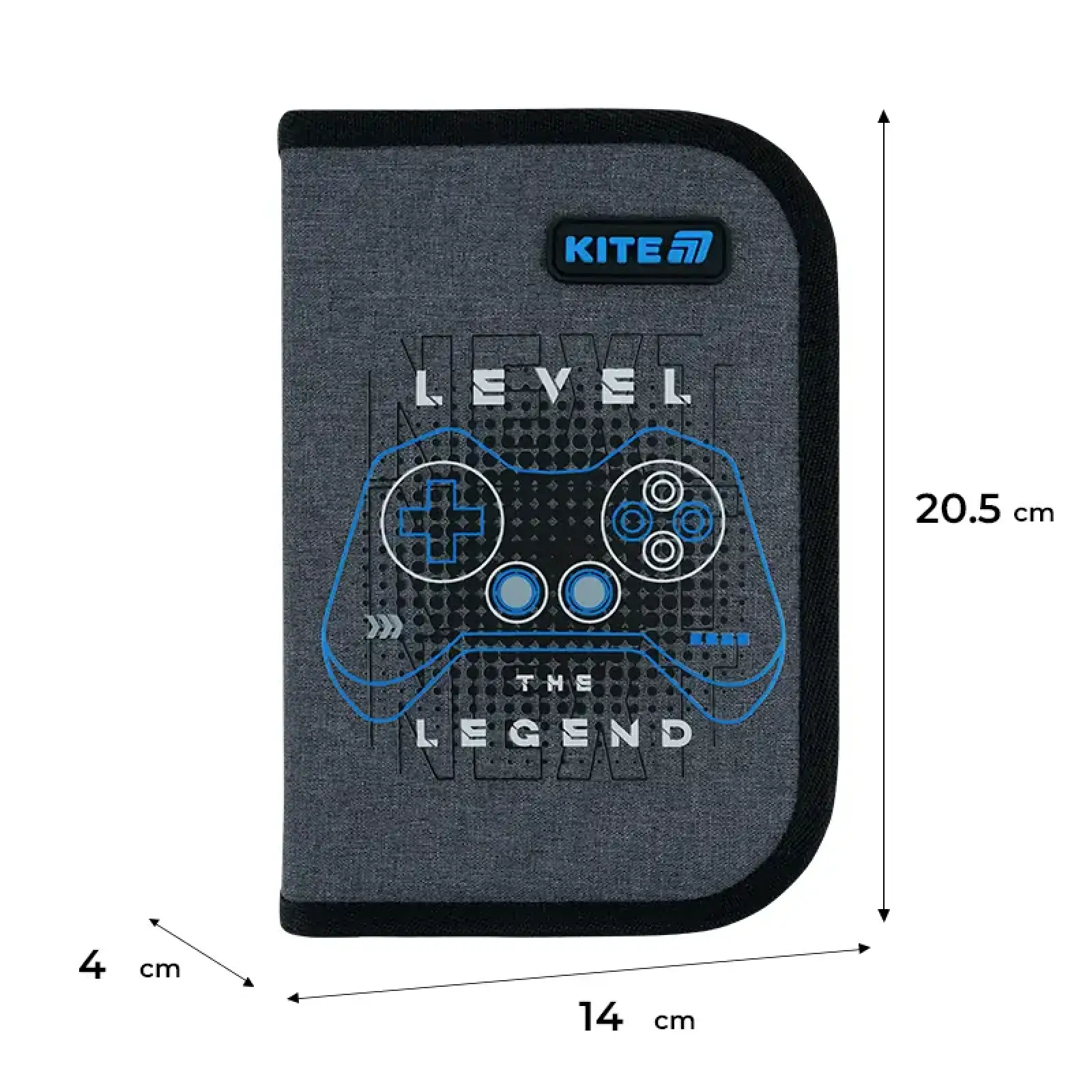 Пенал Kite 1 від., 2 відв., з наповненням 622H Level UP K26-622H-6
