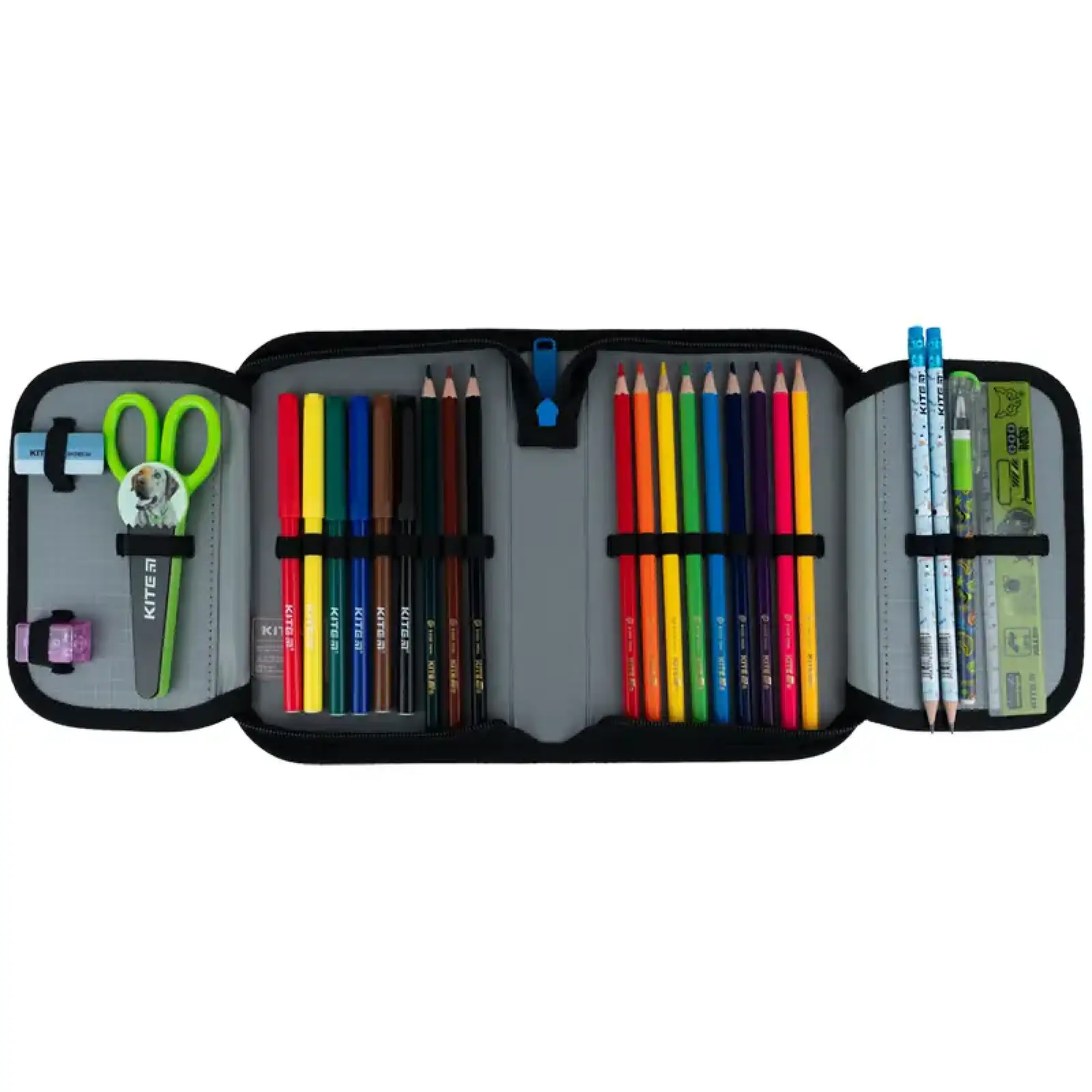 Пенал Kite 1 від., 2 відв., з наповненням 622H Level UP K26-622H-6