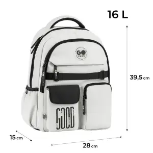 Рюкзак GoPack Education 183 світло-сірий GO26-183M-2