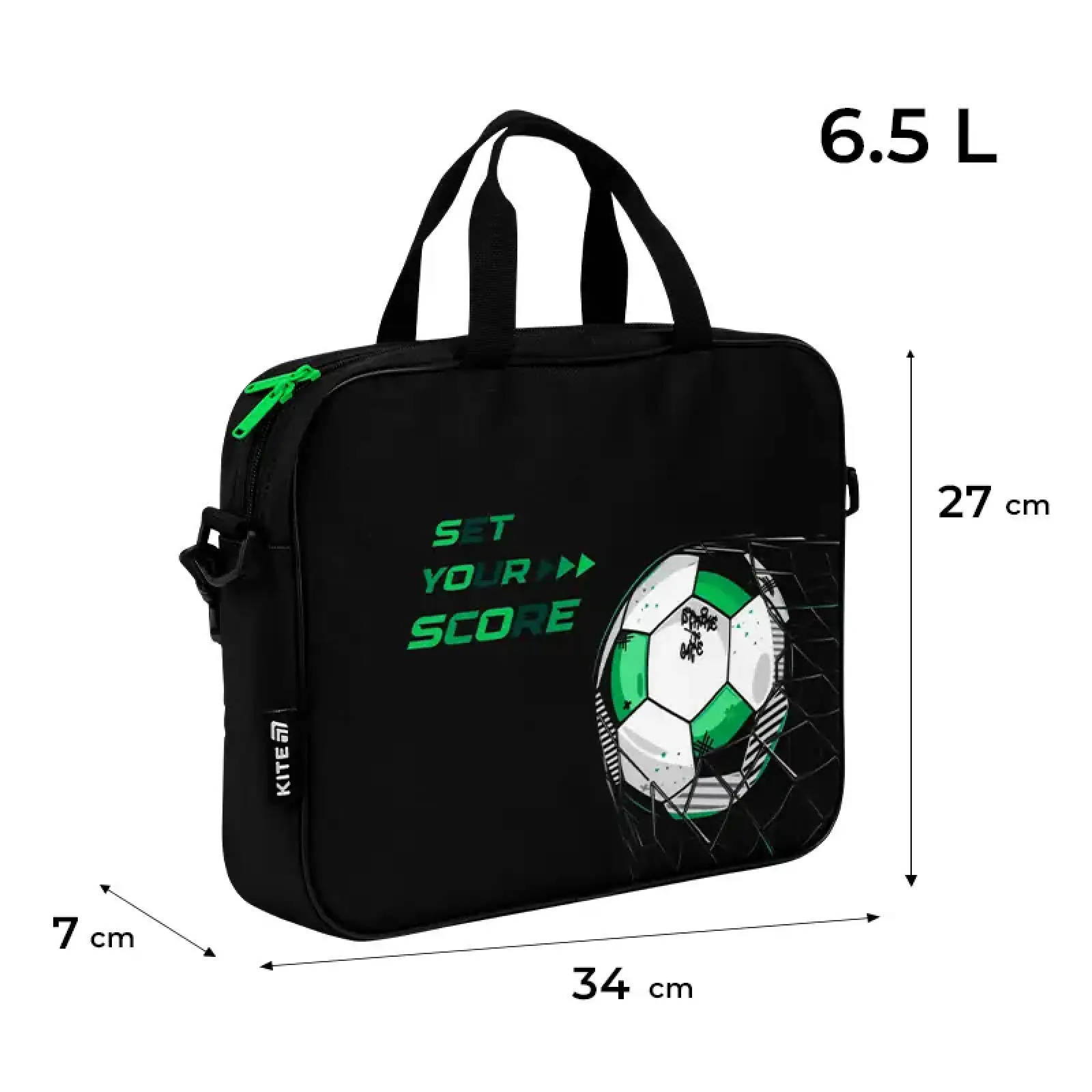Шкільна текстильна сумка Kite A4, 1 від., 589 Football K26-589-2