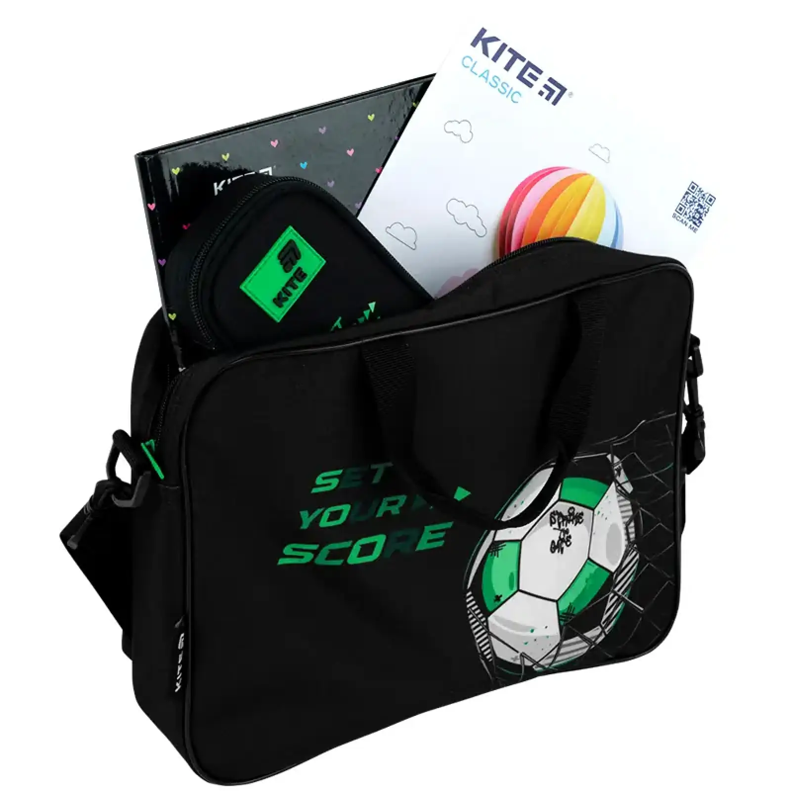 Шкільна текстильна сумка Kite A4, 1 від., 589 Football K26-589-2