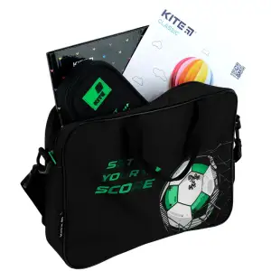 Шкільна текстильна сумка Kite A4, 1 від., 589 Football K26-589-2