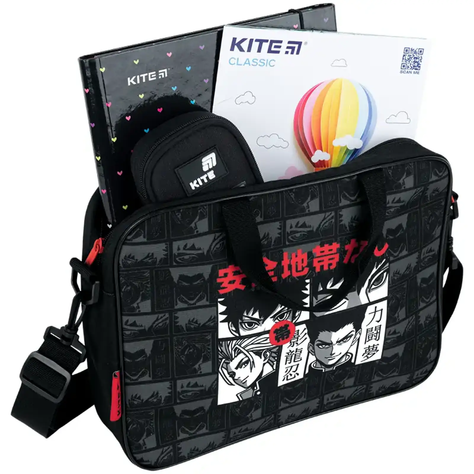 Шкільна текстильна сумка Kite A4, 1 від., 589 Anime K26-589-3