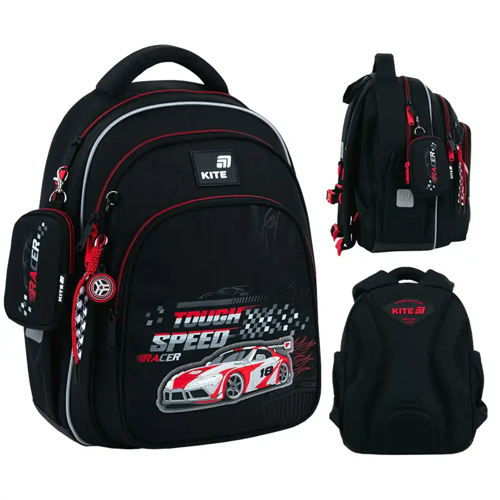 Набір рюкзак + пенал +сумка для взуття Kite 763S Speed Racer SET_K26-763S-2