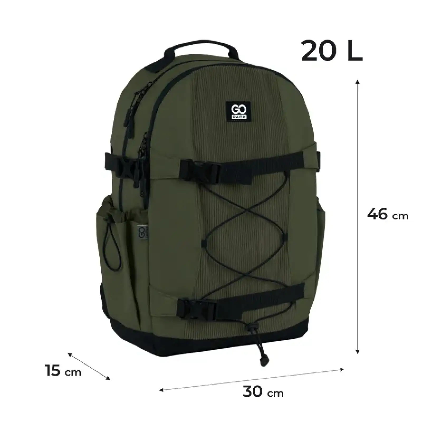 Рюкзак GoPack Education Teens 186 хакі GO25-186L-3