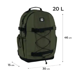 Рюкзак GoPack Education Teens 186 хакі GO25-186L-3