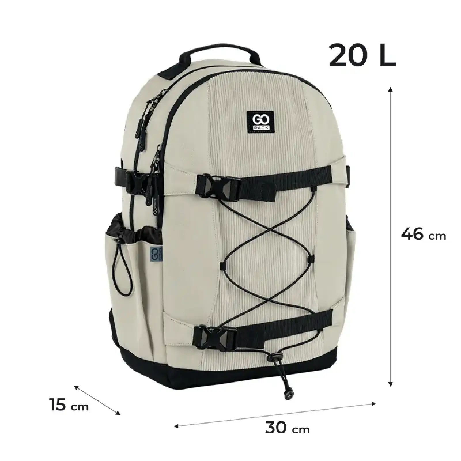 Рюкзак GoPack Education Teens 186 бежевий GO25-186L-4