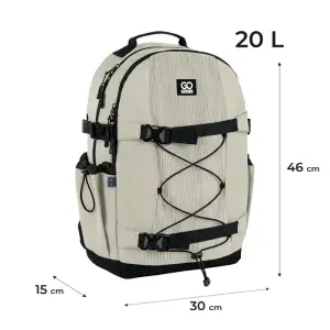 Рюкзак GoPack Education Teens 186 бежевий GO25-186L-4