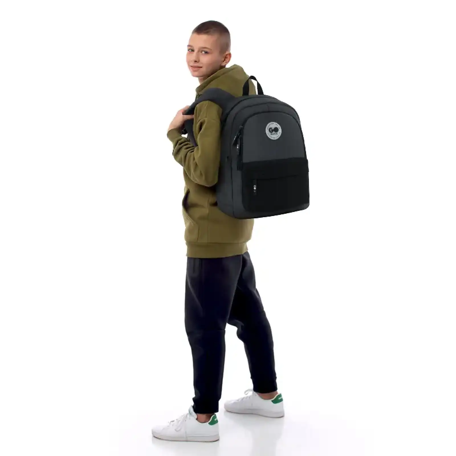 Рюкзак GoPack Education Teens 141L чорний, сірий GO26-141L-4