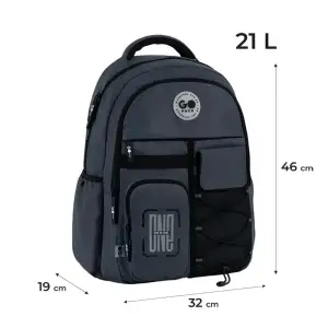 Рюкзак GoPack Education Teens 184 темно-сірий GO26-184L-4