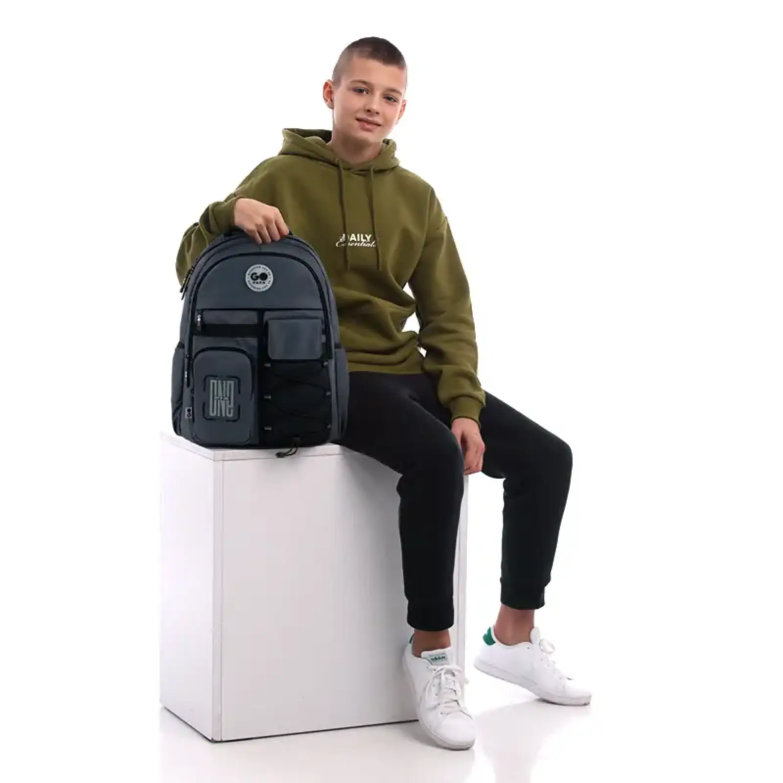 Рюкзак GoPack Education Teens 184 темно-сірий GO26-184L-4