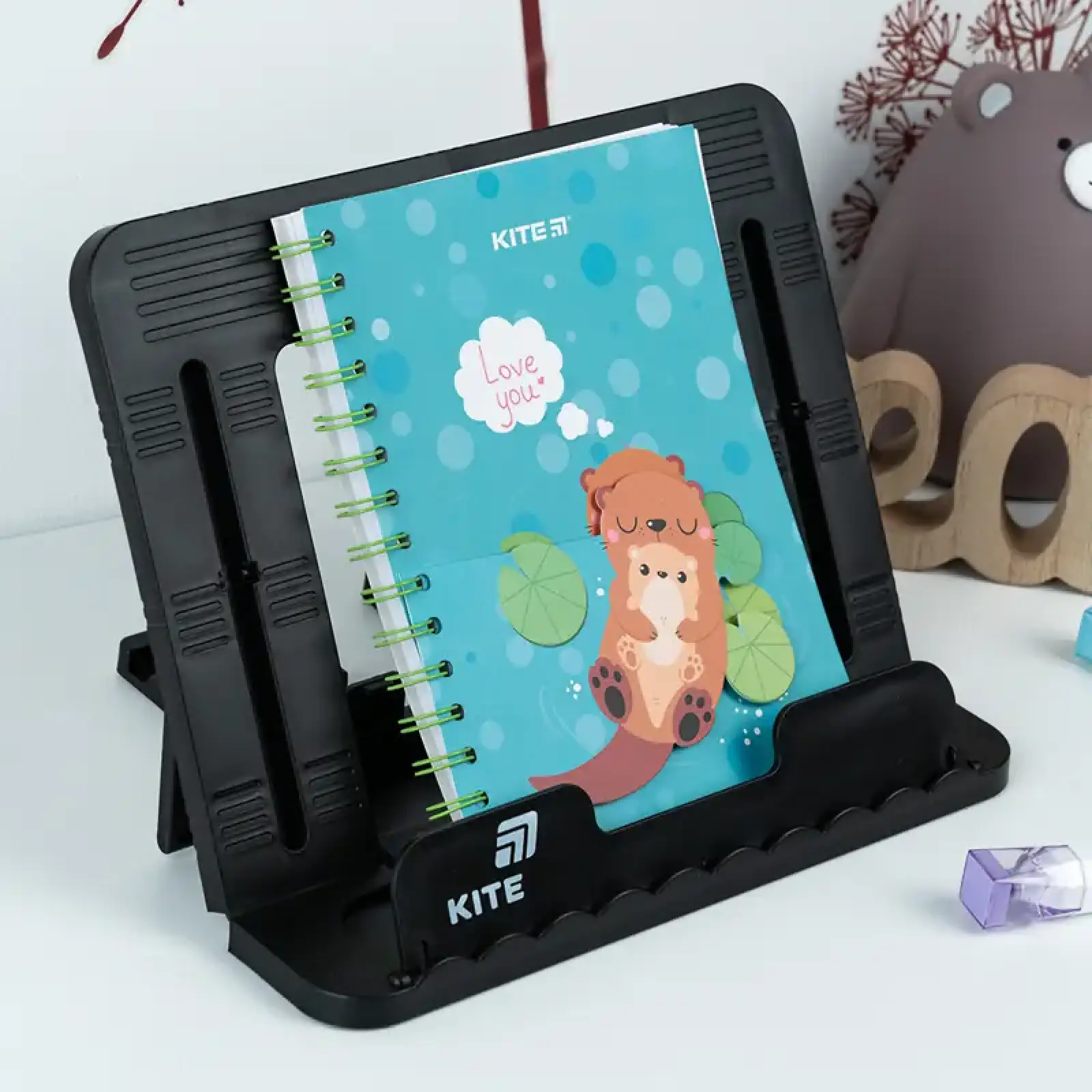 Підставка для книг, пластикова, чорна KITE K25-330-1