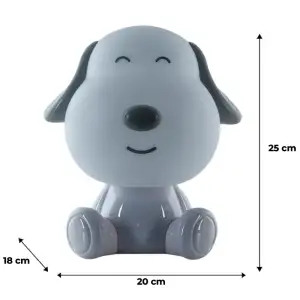 Світильник-нічник LED з акумулятором Doggy, білий KITE K24-491-3-1