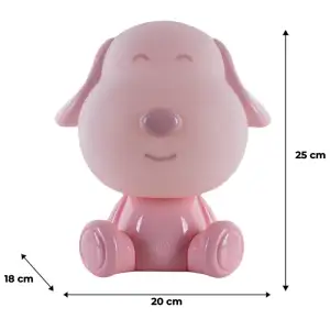 Світильник-нічник LED з акумулятором Doggy, рожевий KITE K24-491-3-2