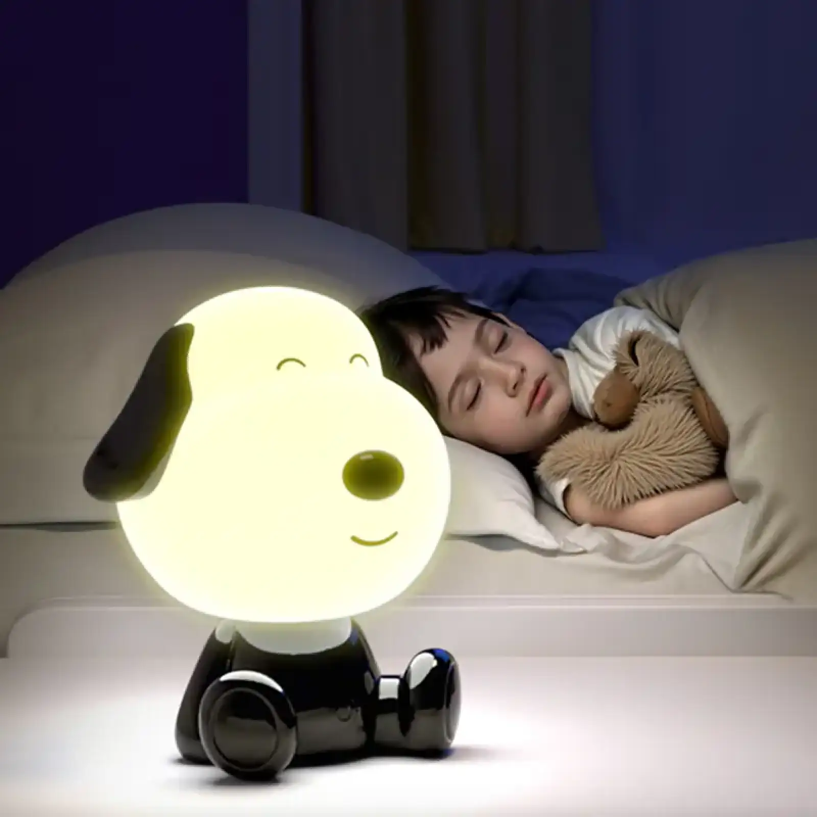 Світильник-нічник LED з акумулятором Doggy, чорно-білий KITE K24-491-3-4