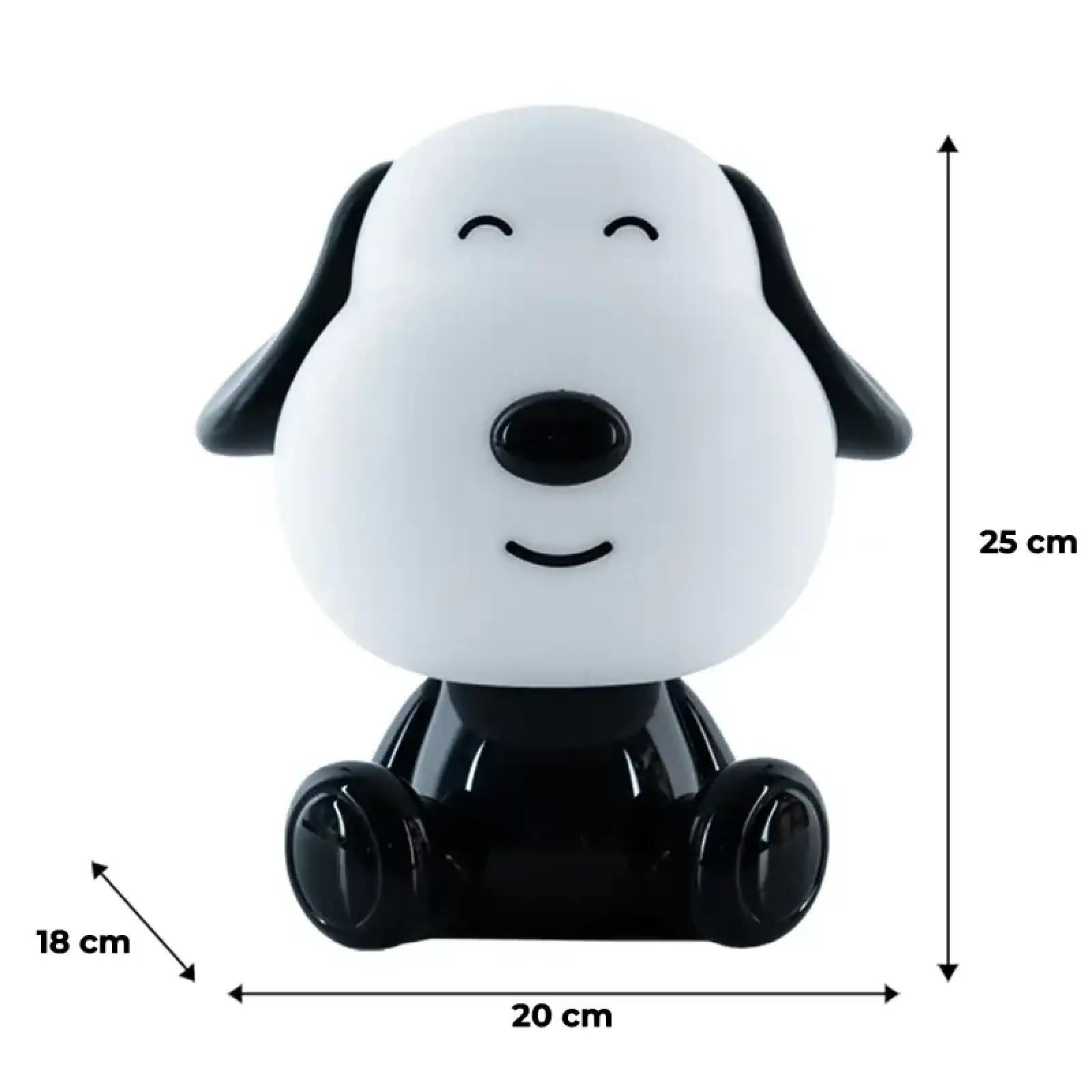 Світильник-нічник LED з акумулятором Doggy, чорно-білий KITE K24-491-3-4