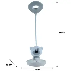 Настільна лампа LED з акумулятором Bear, білий KITE K24-492-2-1