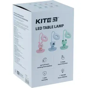 Настільна лампа LED з акумулятором Bear, блакитний KITE K24-492-2-3