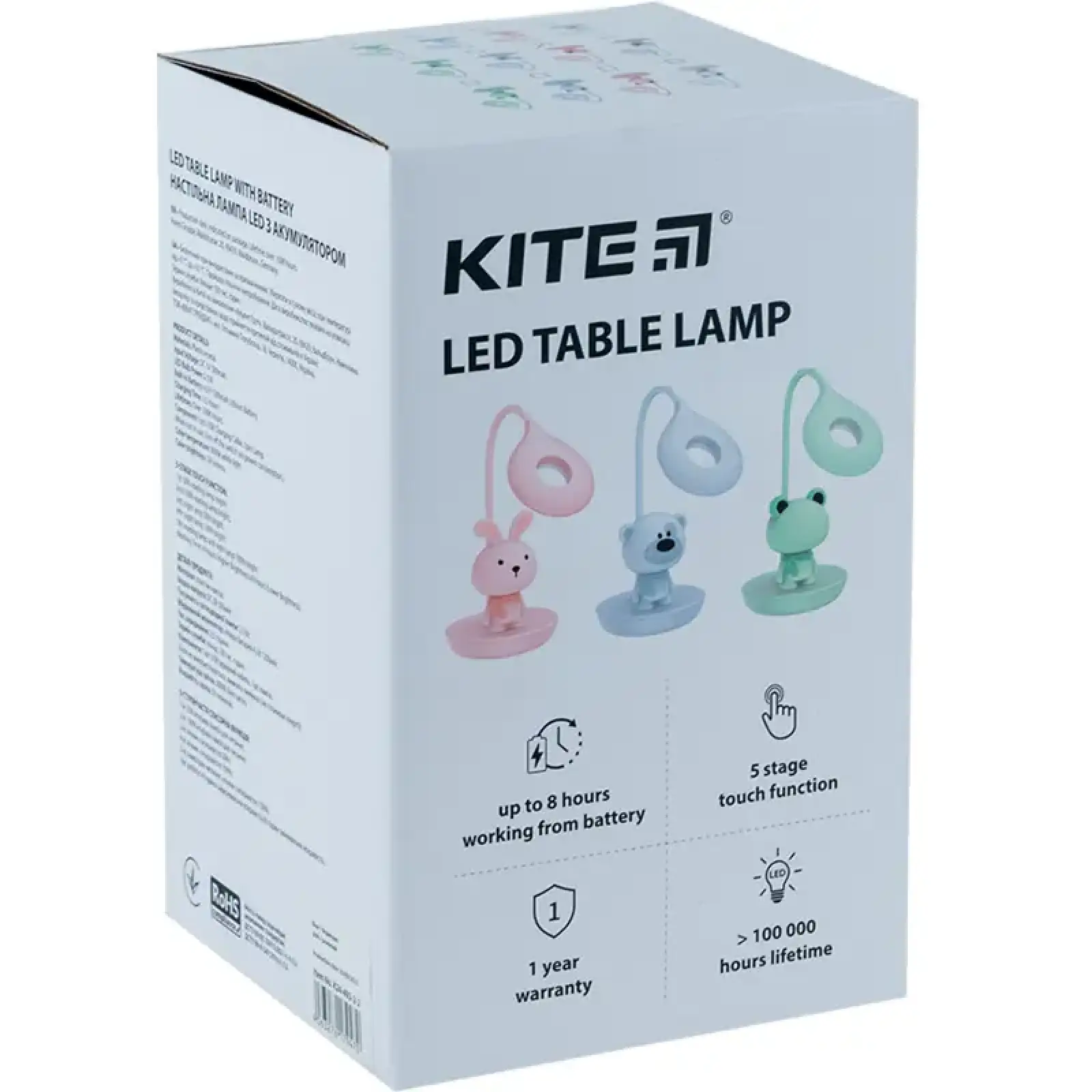 Настільна лампа LED з акумулятором Froggy, зелений KITE K24-492-3-4