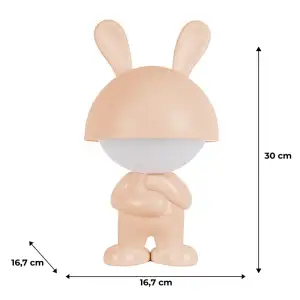 Світильник-нічник LED з акумулятором Dreamy Bunny,персиковий KITE K25-315-1-4