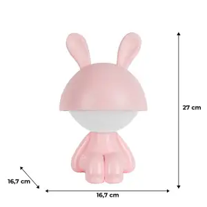 Світильник-нічник LED з акумулятором Cute Bunny, рожевий KITE K25-316-1-2