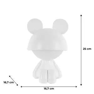 Світильник-нічник LED з акумулятором Cute Mouse, білий KITE K25-316-2-1