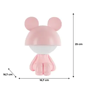 Світильник-нічник LED з акумулятором Cute Mouse, рожевий KITE K25-316-2-2