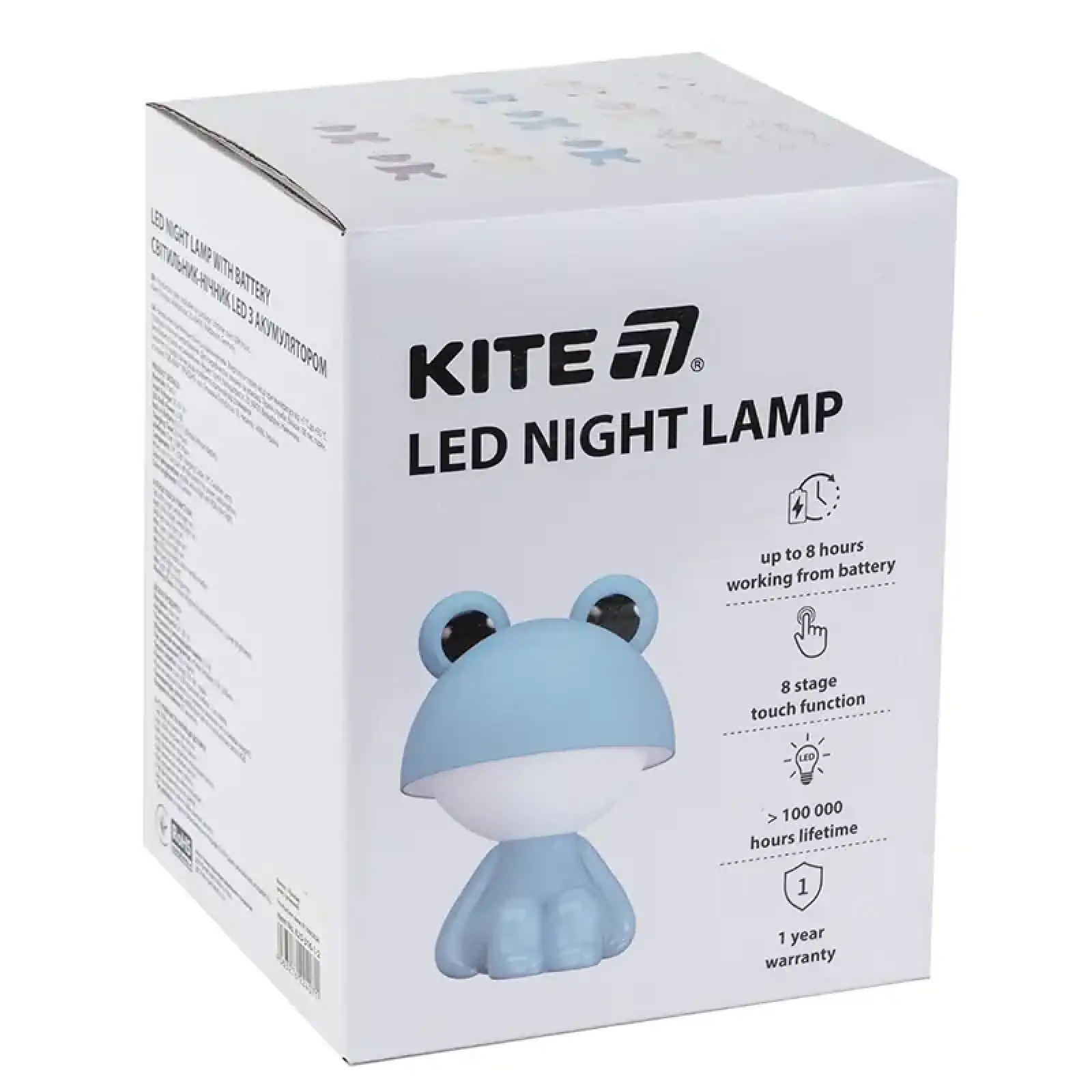 Світильник-нічник LED з акумулятором Cute Mouse, блакитний KITE K25-316-2-3
