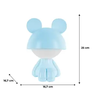Світильник-нічник LED з акумулятором Cute Mouse, блакитний KITE K25-316-2-3