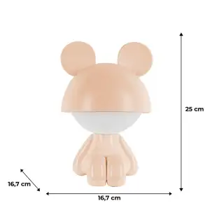 Світильник-нічник LED з акумулятором Cute Mouse,персиковий KITE K25-316-2-4
