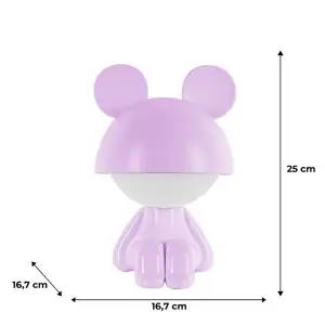 Світильник-нічник LED з акумулятором Cute Mouse,фіолетовий KITE K25-316-2-5