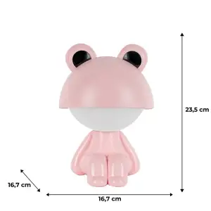 Світильник-нічник LED з акумулятором Cute Froggy, рожевий KITE K25-316-3-2