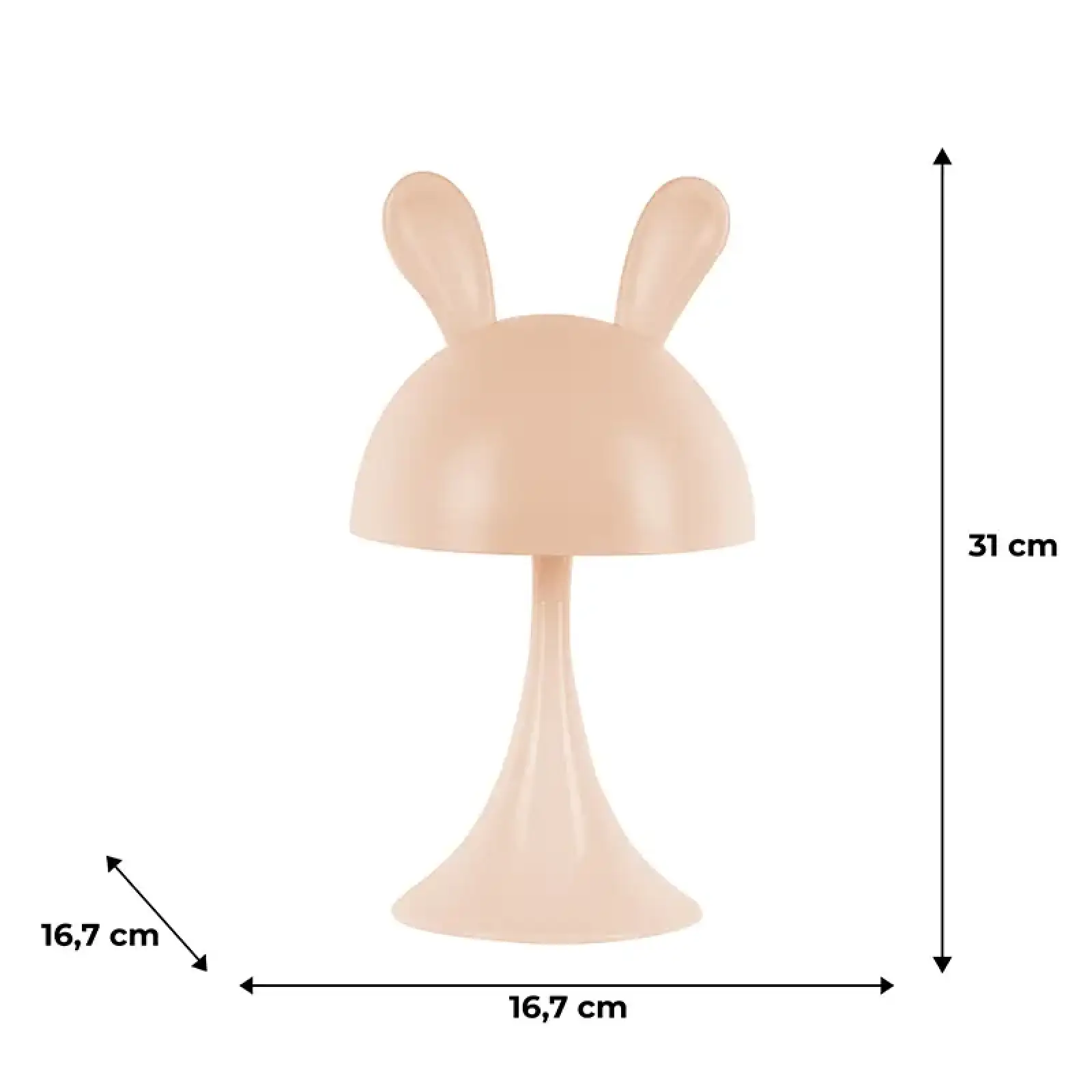 Світильник-нічник LED з акумулятором Simple Bunny,персиковий KITE K25-317-1-4