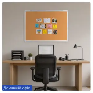 Дошка коркова, 60х90 см., алюмінієва рамка AXENT 9622-A