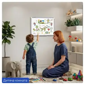 Дошка сухостираєма, магнітна, 45х60 см, алюм. рамка 22*20мм AXENT 9611-A